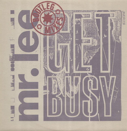 Mr. Lee - Get Busy (Bootleg Mixes) (12")