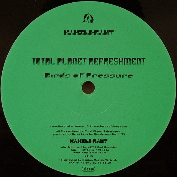 Total Planet Refreshment - Birds Of Pressure (12")