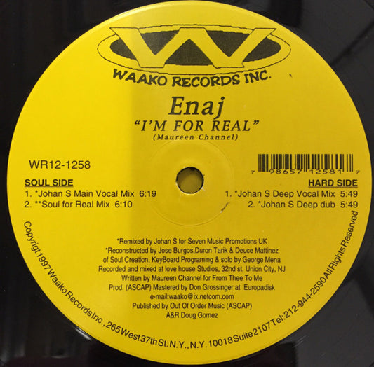 Enaj - I'm For Real (12")