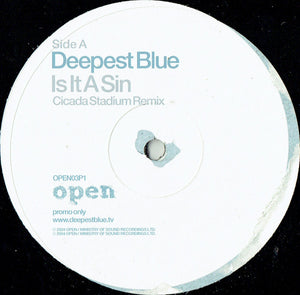 Deepest Blue - Is It A Sin (12", Single, Promo)