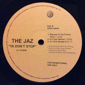 The Jaz - Ya Don't Stop (12", EP, Unofficial)