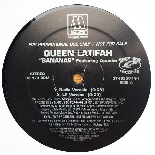 Queen Latifah - Bananas (12", Promo)