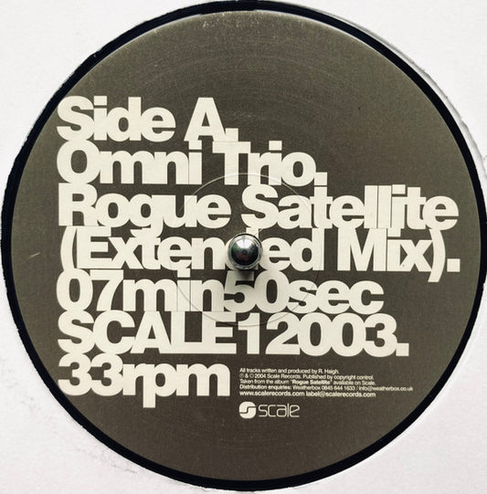 Omni Trio - Rogue Satellite (Extended Mix) / Less Than Zero (12")