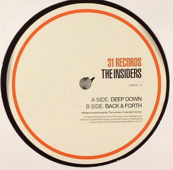 The Insiders - Deep Down /  Back & Forth (12