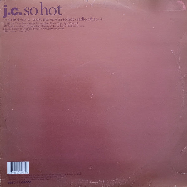 J.C. - So Hot (12")