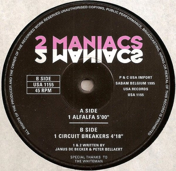 2 Maniacs - Alfalfa / Circuit Breakers (12")