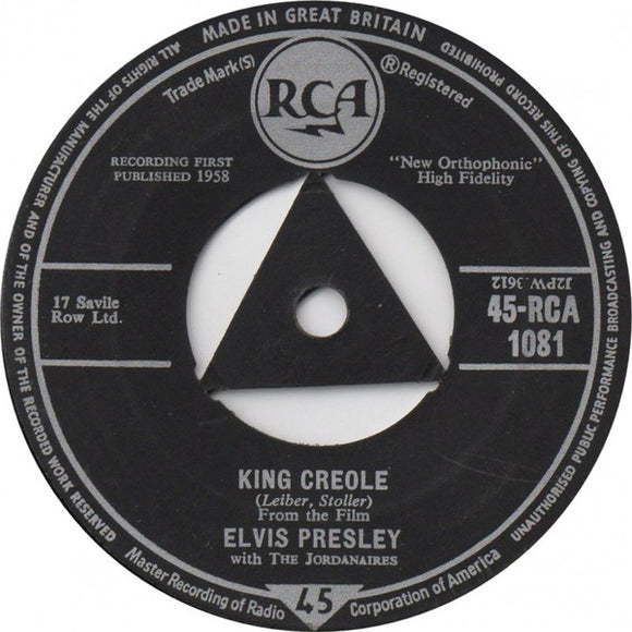 Elvis Presley With The Jordanaires - King Creole (7