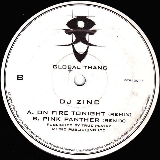 DJ Zinc - On Fire Tonight (Remix) / Pink Panther (Remix) (12")