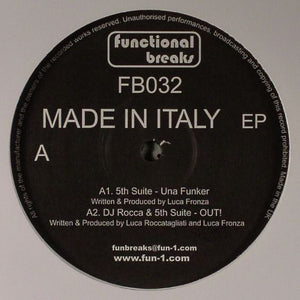 DJ Rocca & Fifth Suite - Made In Italy EP (12")