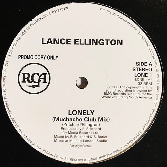 Lance Ellington - Lonely (12", Promo)