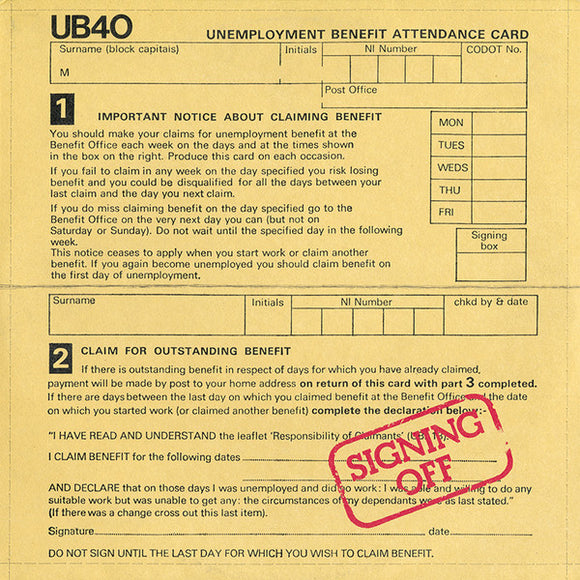 UB40 - Signing Off (LP, Album + 12