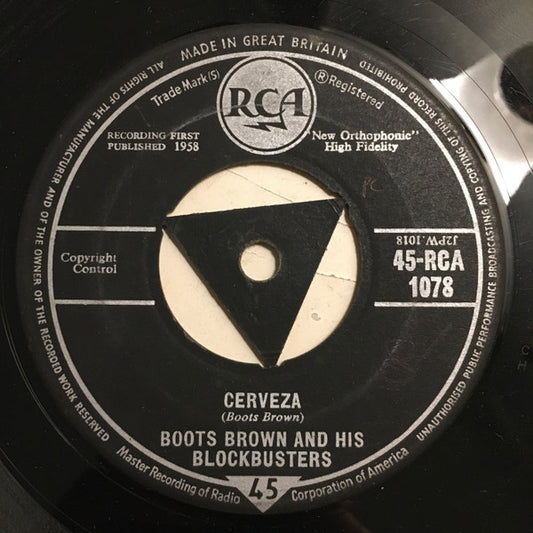 Boots Brown And His Blockbusters - Cerveza / Juicy (7", Single, Tri)
