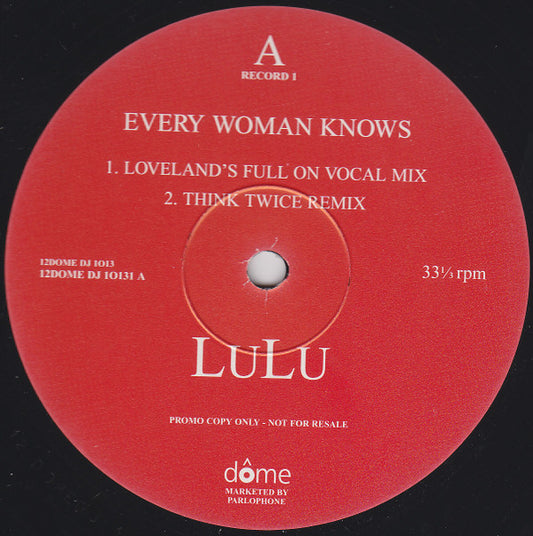 Lulu - Every Woman Knows (Remixes) (2x12", Promo)