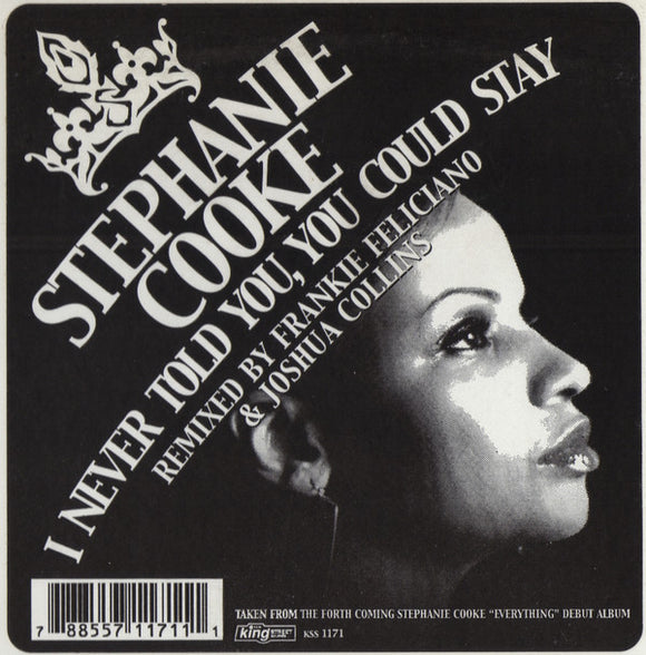 Stephanie Cooke - I Never Told You (You Could Stay) (12