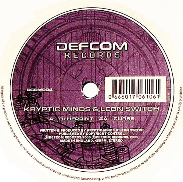 Kryptic Minds & Leon Switch - Blueprint / Curse (12")