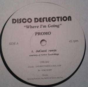 Disco Deflection - Where I'm Going (12", Promo)