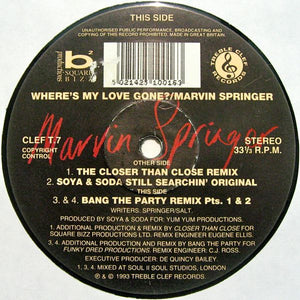 Marvin Springer - Where's My Love Gone? (12")