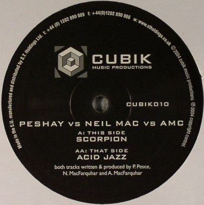 Peshay Vs Neil Mac Vs AMC (3) - Scorpion / Acid Jazz (12")
