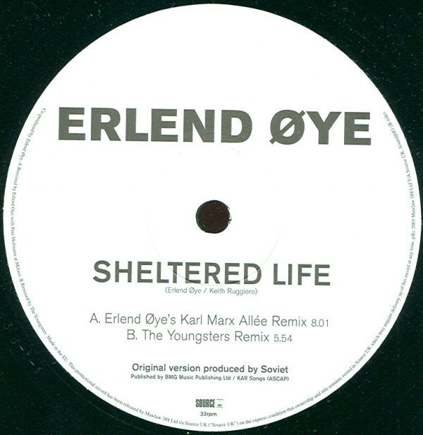 Erlend Øye - Sheltered Life (12", Promo)