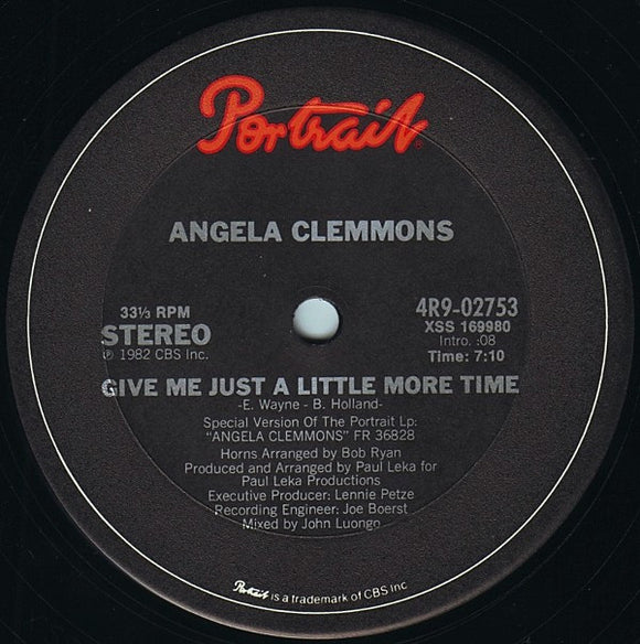 Angela Clemmons - Give Me Just A Little More Time (12