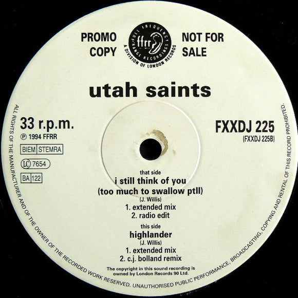 Utah Saints - I Still Think Of You (Too Much To Swallow PtII) (12