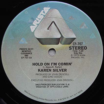 Karen Silver - Hold On I'm Comin' (12")