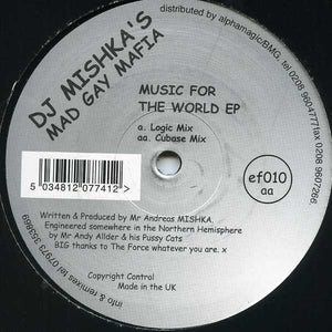 DJ Mishka's Mad Gay Mafia* - Music For The World EP (12", EP)