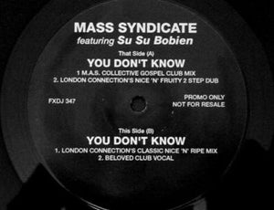 Mass Syndicate Feat. Su Su Bobien - You Don't Know (12", Promo)