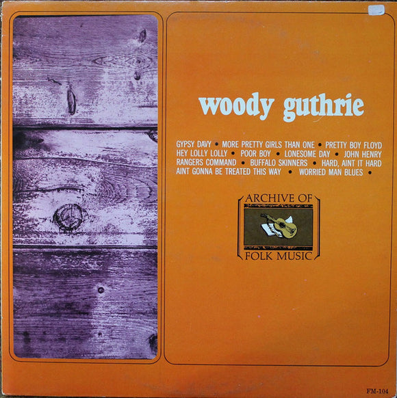 Woody Guthrie - Woody Guthrie (LP, Comp, Mono)