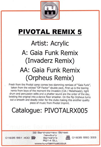 Acrylic - Gaia Funk (Remixes) (12