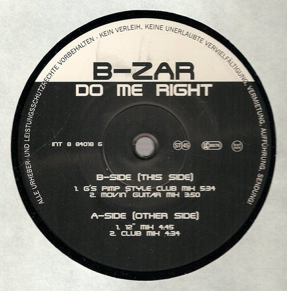 B-Zar (4) - Do Me Right (12