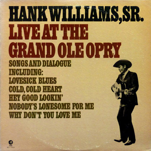Hank Williams - Live At The Grand Ole Opry (LP, Album)