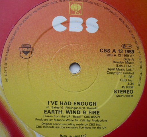 Earth, Wind & Fire - I've Had Enough (12