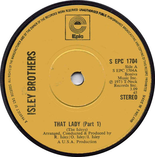 Isley Brothers* - That Lady (7", Single, Sol)
