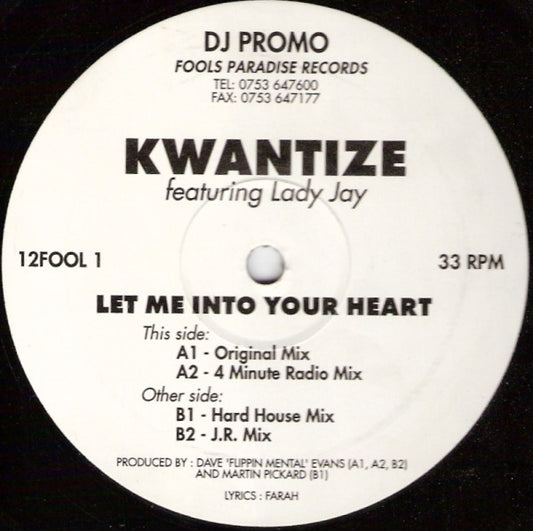 Kwantize Featuring Lady Jay (2) - Let Me Into Your Heart (12", Promo)