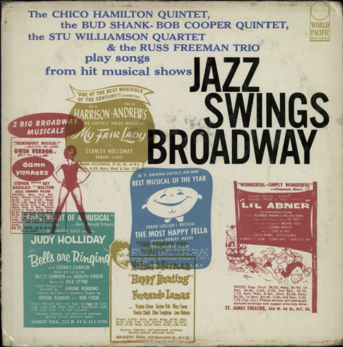 Various - Pacific Jazz Series Jazz Swings Broadway (LP, Album, Mono)