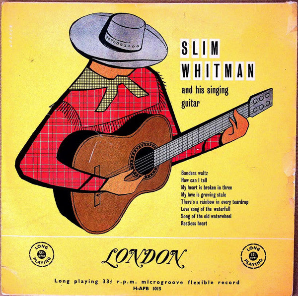 Slim Whitman - Slim Whitman And His Singing Guitar (10", RP, Lam)
