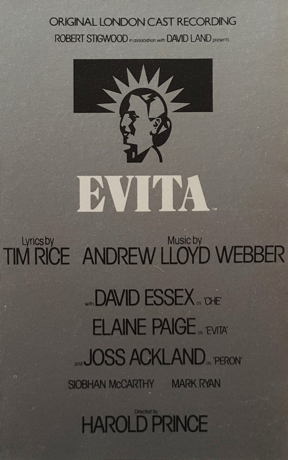 Tim Rice, Andrew Lloyd Webber* With David Essex, Elaine Paige And  Joss Ackland - Evita (Original London Cast Recording) (Cass, Album)