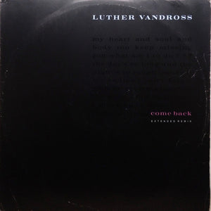 Luther Vandross - Come Back (12")