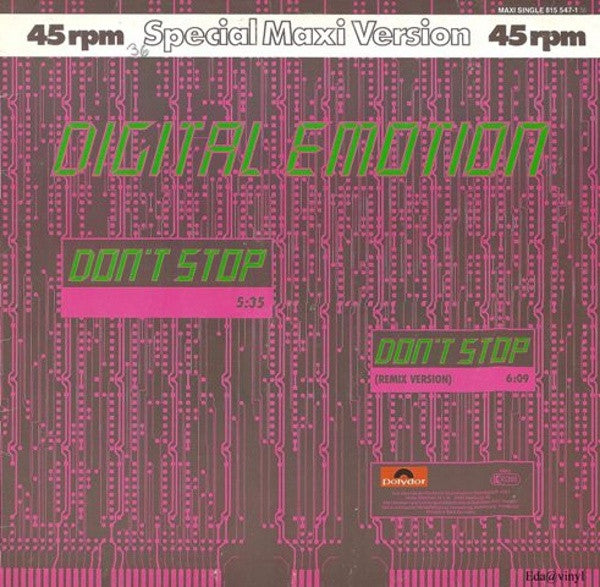 Digital Emotion - Don't Stop (12", Maxi)