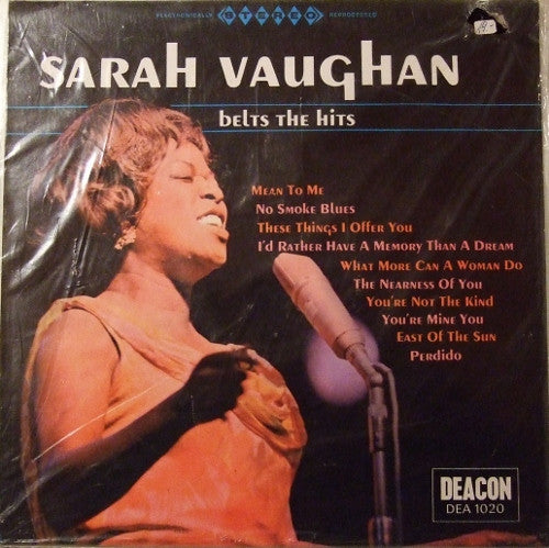 Sarah Vaughan - Belts The Hits (LP, Comp)