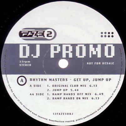 Rhythm Masters - Get Up, Jump Up (12", Promo)