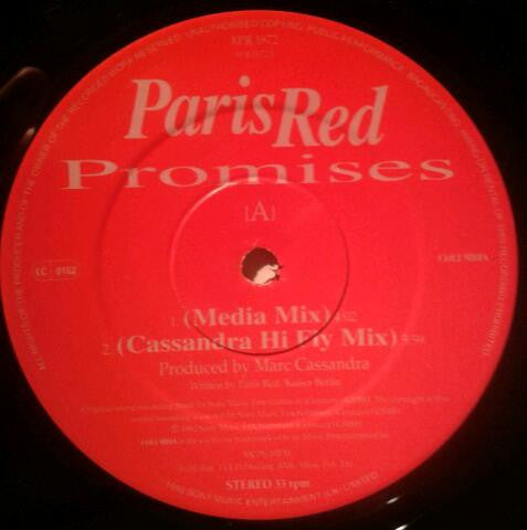 Paris Red - Promises (12", Promo)