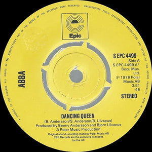 ABBA - Dancing Queen (7", Single, Yel)