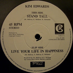 Kim Edwards - Stand Tall / Live Your Life In Happiness (12")