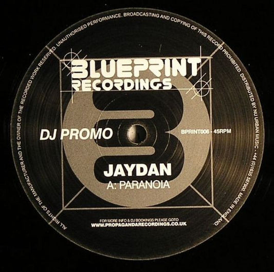 Jaydan - Paranoia / Rise Up (12", Promo)