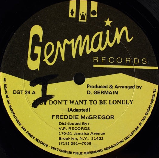 Freddie McGregor - Just Don't Want To Be Lonely (12")