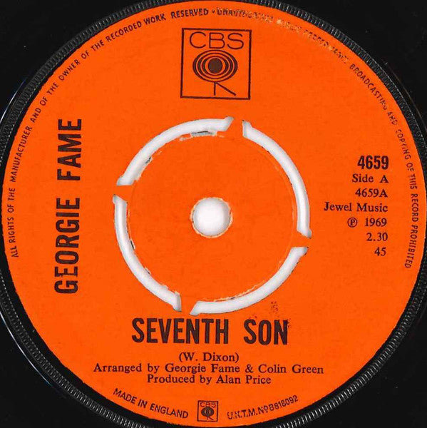 Georgie Fame - Seventh Son (7", Single, Pus)