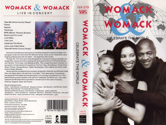 Womack & Womack - Celebrate The World - Live In Concert (VHS, PAL)