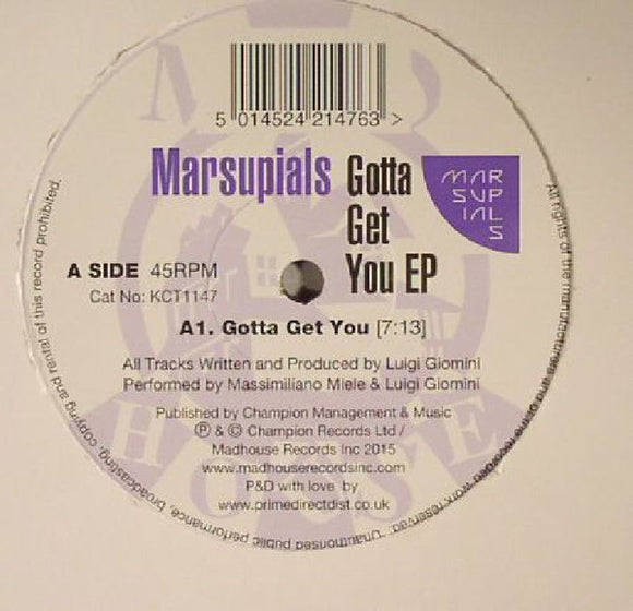 Marsupials - Gotta Get You EP (12